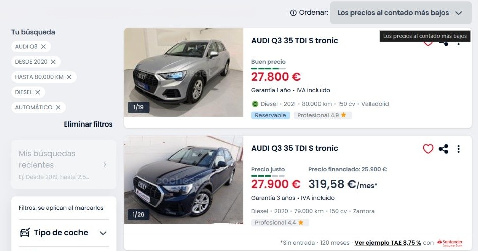 Anuncio coche particular sucio y arriesgado